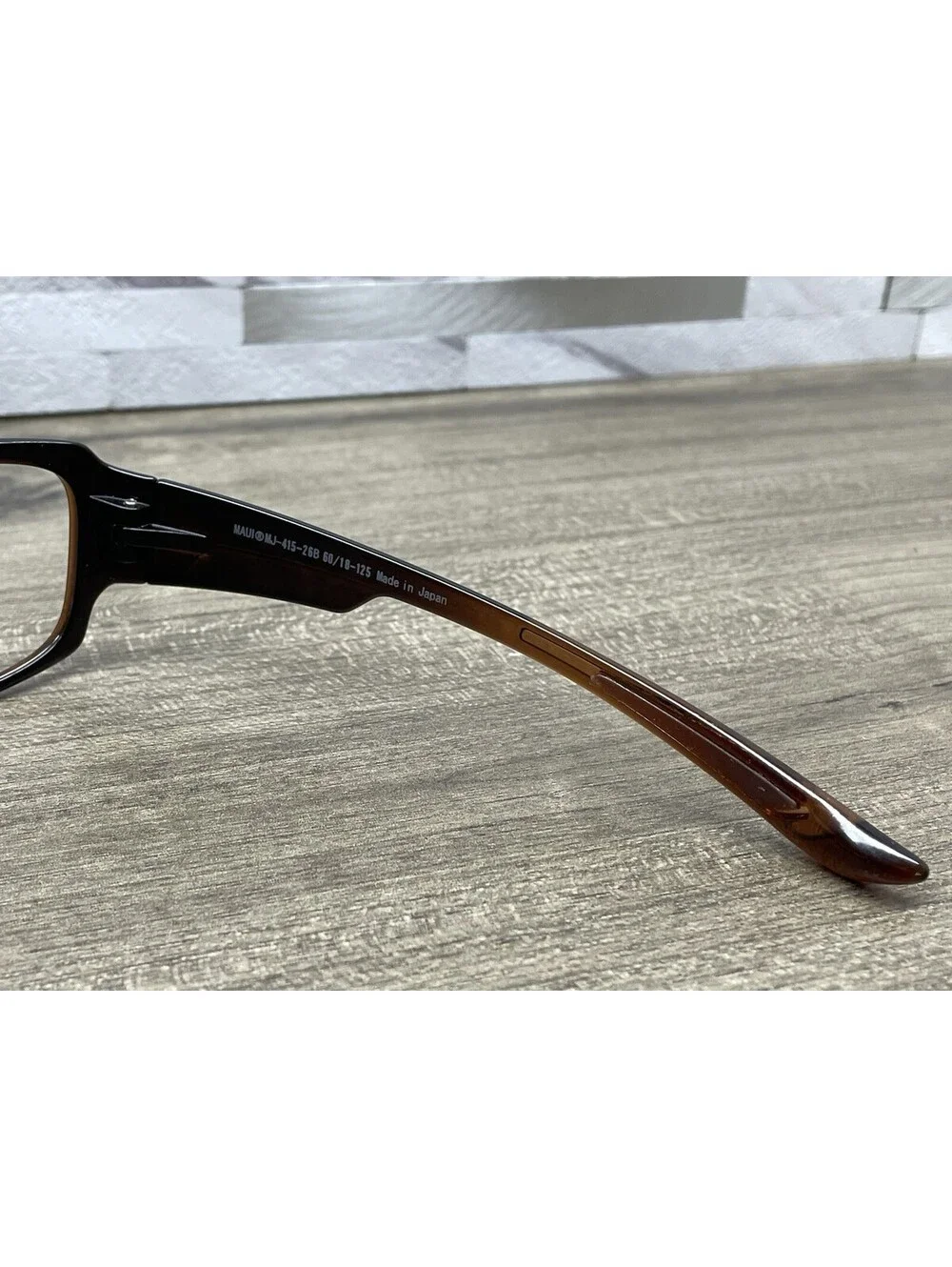 Maui Jim BAMBOO FOREST MJ-415-26B Brown Wrap Sunglasses 60-18 125 Japan *FRAMES